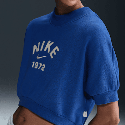 Nike Sportswear Collection Women's Crew-Neck Short-Sleeve Cropped French Terry Top