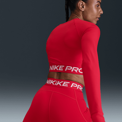 Nike Pro Women's Dri-FIT Cropped Long-Sleeve Top