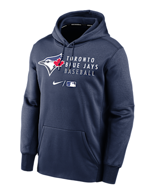 Мужское худи Toronto Blue Jays Authentic Collection Logo Stack Nike Therma MLB Pullover Hoodie