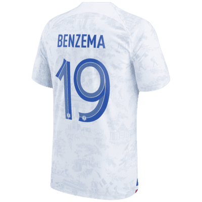 France National Team 2022/23 Stadium Away (Karim Benzema) Big Kids' Nike Dri-FIT Soccer Jersey