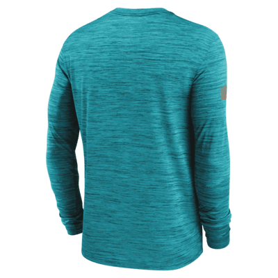 Miami Dolphins Sideline Velocity Men's Nike Dri-FIT NFL Long-Sleeve T-Shirt