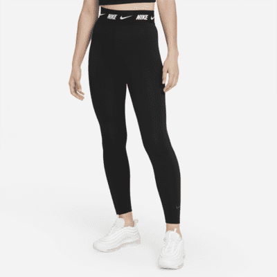 Nike Women's Sportswear Swoosh High Rise Leggings Size XS Black/White  DR6165 010 