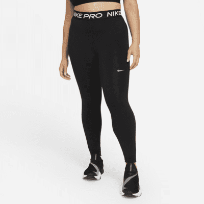 Nike Womens Pro Mid-Rise Legging Black White Footasylum, 45% OFF