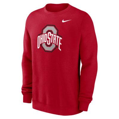 Sudadera de cuello redondo sin cierre universitaria Nike para hombre Ohio State Buckeyes Primetime Evergreen Logo