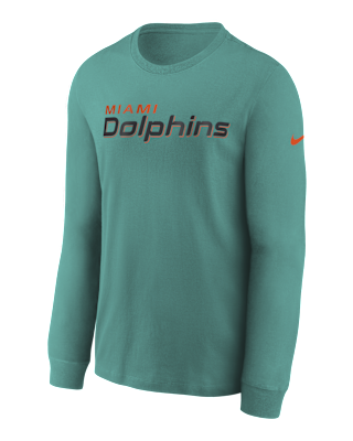 Детская футболка Miami Dolphins Rivalry Big Kids' Nike NFL Long-Sleeve