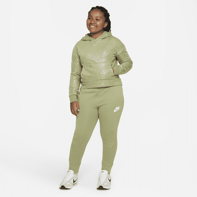 Nike Sportswear Big Kids' (Girls') Printed Fleece Hoodie (Extended Size)