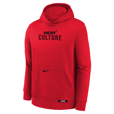 Miami Heat Club City Edition Big Kids' Nike NBA Pullover Hoodie