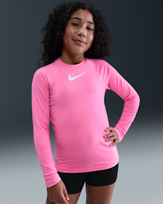 Детские Nike Swim Hydroguard Big Kids' (Girls') Dri-FIT UV Long Sleeve Top