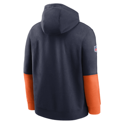 Sudadera con gorro sin cierre de la NFL Nike para hombre Denver Broncos Sideline Team Issue Club