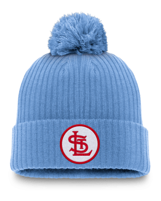 Мужские  St. Louis Cardinals Cooperstown Peak Nike MLB Cuffed Pom Beanie