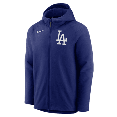 Mens Los Angeles Dodgers Majestic Royal OnField Therma Base Thermal  FullZip Jacket