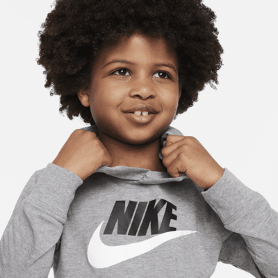 Playera para niños talla pequeña Nike Sportswear Futura Hooded Long ...