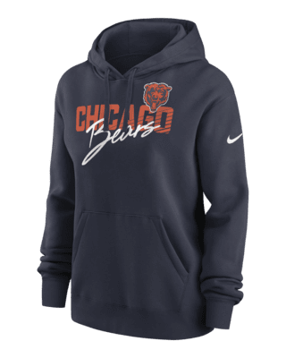 Nike Logo (NFL Chicago Bears) Women's Oversized Pullover Hoodie.