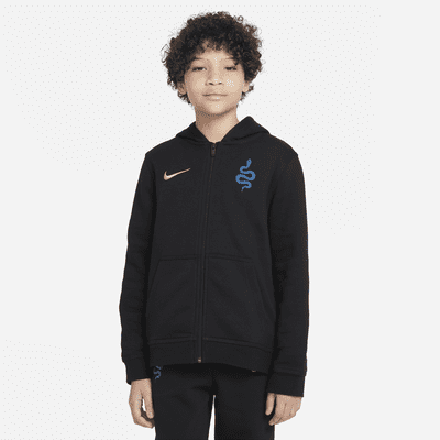 Inter Milan Older Kids' Full-Zip Fleece Hoodie. Nike GB
