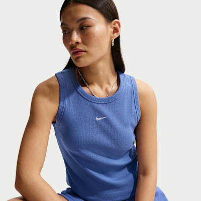 Playera de tirantes de tela de canalé ajustada para mujer Nike Sportswear