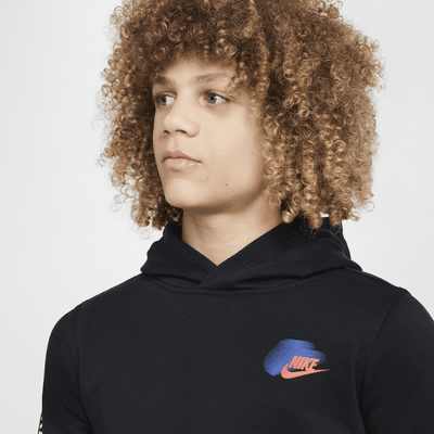 Felpa pullover in fleece con cappuccio Nike Sportswear Standard Issue – Ragazzo