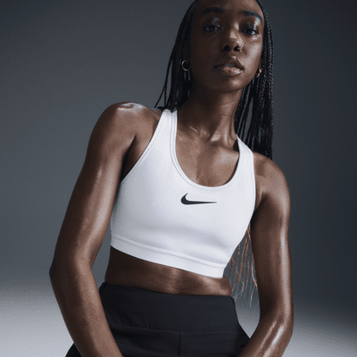 Brassière de sport réglable non rembourrée Nike Swoosh High Support pour femme