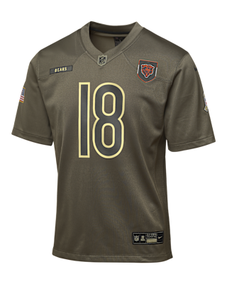 Детские джерси Caleb Williams Chicago Bears Salute to Service Big Kids’ Nike NFL Game Jersey