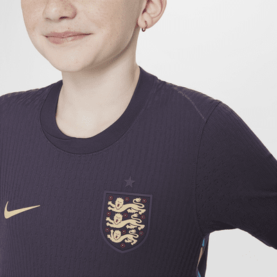 England 2024/25 Match (herrelaget, bortedrakt) Nike Dri-FIT ADV autentisk fotballdrakt til store barn