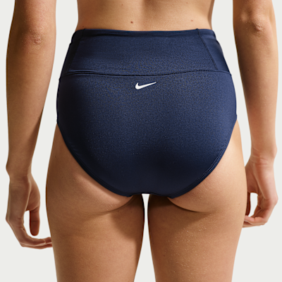 Parte abajo de traje de baño de tiro alto para mujer Nike Swim Effortless Essential