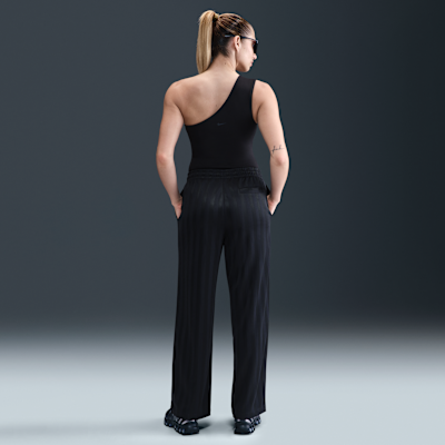 Pants deportivos de jacquard a rayas de tiro medio holgados para mujer Nike Sportswear