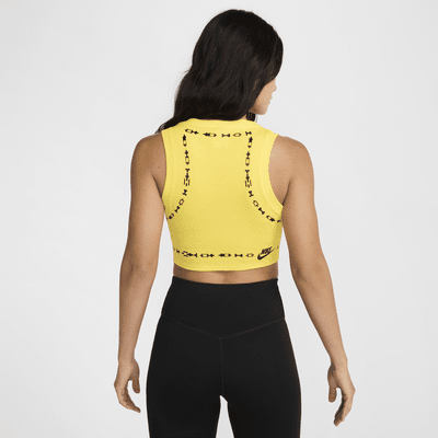 Camiseta de tirantes de tela de canalé cropped para mujer Nike Essential N7