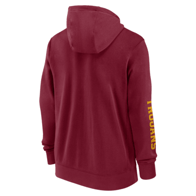 Sudadera con gorro de cierre completo universitaria Nike para hombre USC Trojans Sideline Team Issue