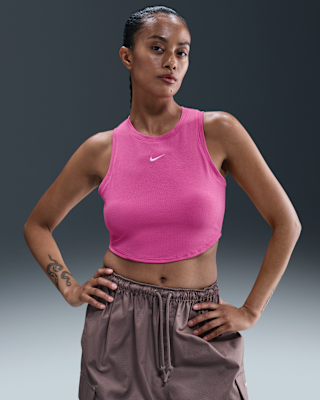 Женские тайтсы Nike Sportswear Chill Knit Tight Cropped Mini-Rib Tank Top