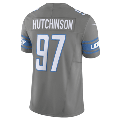 Aidan Hutchinson Detroit Lions Men's Nike Dri-FIT NFL Limited Football  Jersey.