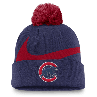 Chicago Cubs Peak Men's Nike MLB Cuffed Pom Beanie