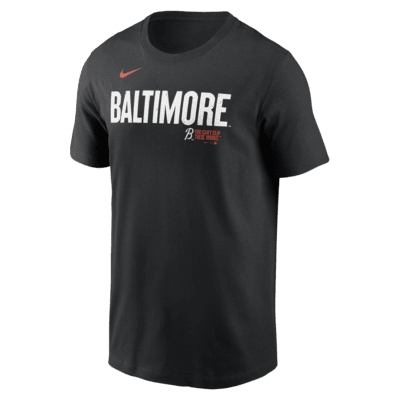 Playera Nike de la MLB para hombre Baltimore Orioles City Connect Wordmark