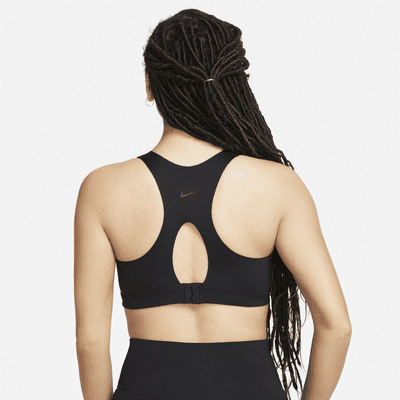 Brassière de sport rembourrée à maintien supérieur avec zip avant Nike Alpha pour femme