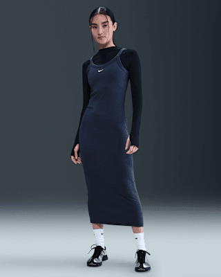 Женские тайтсы Nike Sportswear Chill Knit Tight Mini-Rib Tank Dress