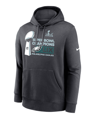 Мужское худи Philadelphia Eagles Super Bowl LIX Champions Trophy Collection Club Nike NFL Pullover Hoodie