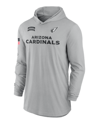 Мужские  Arizona Cardinals Salute to Service Edge Mascot Lockup Men’s Nike Dri-FIT NFL Long-Sleeve Hooded Top