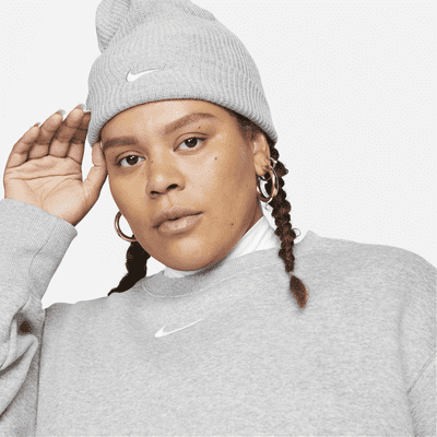 Tröja med rund hals i oversize-modell Nike Sportswear Phoenix Fleece för kvinnor (Plus Size)