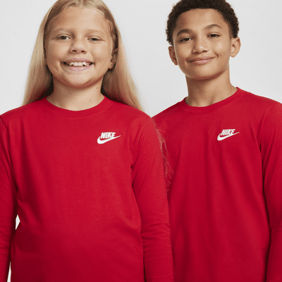 Playera de manga larga para niños grandes Nike Sportswear