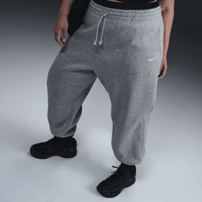 Överdimensionerade sweatpants med hög midja Nike Sportswear Phoenix Fleece för kvinnor (Plus Size)