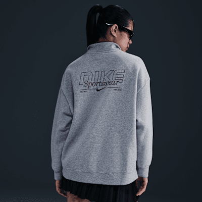 Nike Sportswear Fleece-Oberteil mit Viertelreißverschluss für Damen