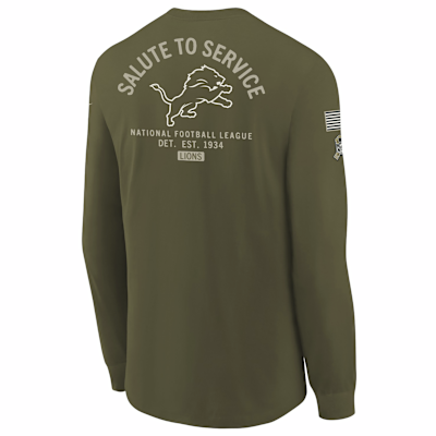 Detroit Lions Salute to Service Sideline Big Kids’ Nike NFL Long-Sleeve T-Shirt