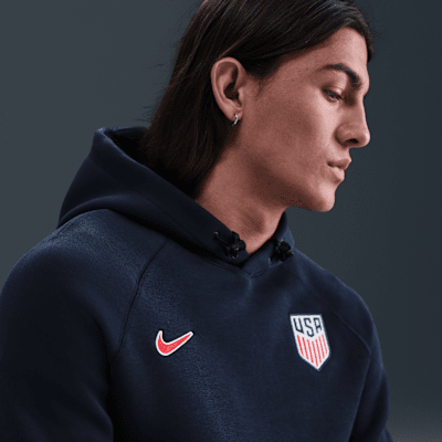 Sudadera con gorro sin cierre de fútbol Nike de tejido Fleece para hombre USMNT Tech