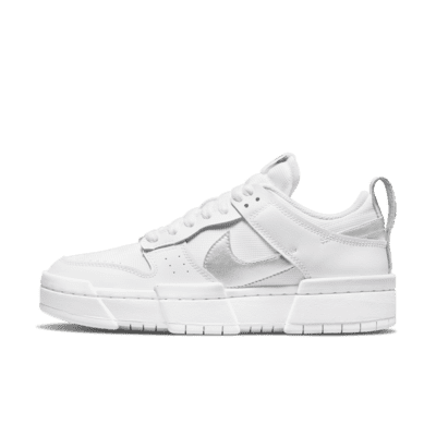 white nike dunk low disrupt