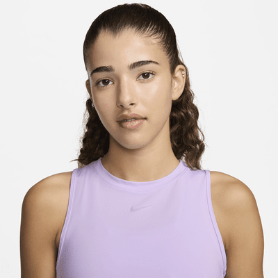 Camiseta de tirantes Dri-FIT cropped para mujer Nike One Classic