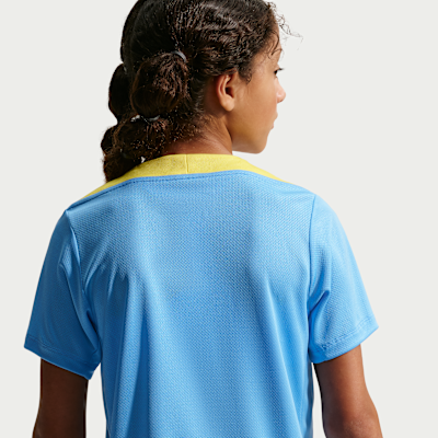 Ποδοσφαιρική κοντομάνικη μπλούζα Nike Dri-FIT εναλλακτικής εμφάνισης Μπαρτσελόνα Strike για μεγάλα παιδιά