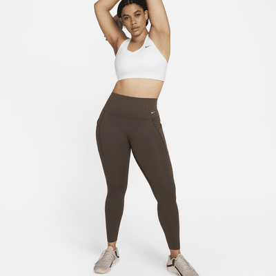 Leggings a todo o comprimento de cintura subida e suporte médio com bolsos Nike Universa para mulher