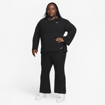 Nike Sportswear Women's High-Waisted Ribbed Jersey Trousers (Plus Size ...