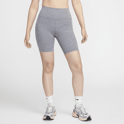 Shorts de ciclismo con bolsillos de tiro alto de 20 cm para mujer Nike One