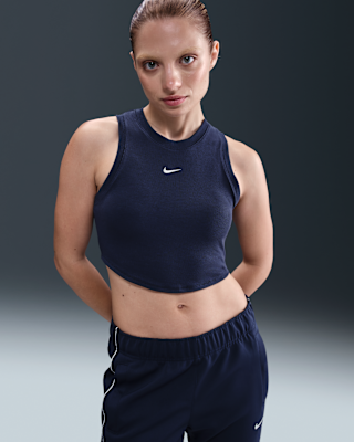 Женские тайтсы Nike Sportswear Chill Knit Tight Cropped Mini-Rib Tank Top