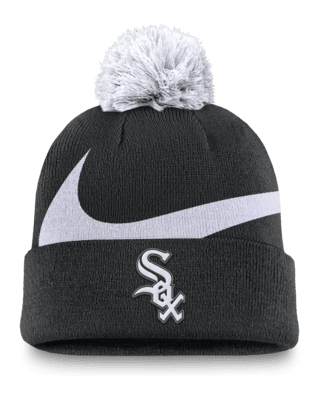 Мужские  Chicago White Sox Peak Nike MLB Cuffed Pom Beanie