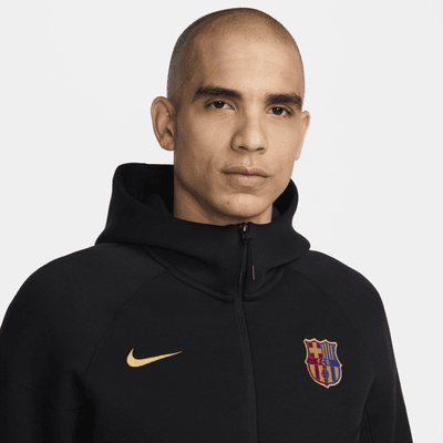 Sweat à capuche et zip Nike Football FC Barcelona Tech Fleece Windrunner pour homme